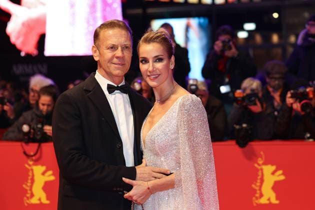 February 22, 2024, Berlin, Brandenburg, Germany: From 15 to 25 February 2024 the Berlinale 74 film festival takes place in Berlin, Germany. Rocco Siffredi and Rosa Caracciolo on the Red Carpet of Berlinale Palast for the Supersex film Berlin Germany - ZUMAt227 20240222_zip_t227_005 Copyright: xMarinaxTakimotox