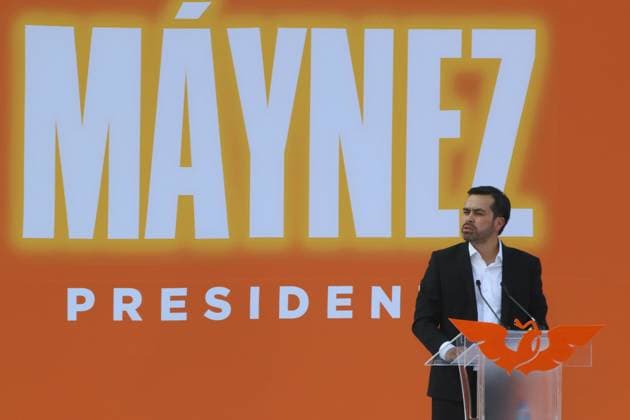 Jorge Alvarez Maynez Registers as Mexico s Presidential Candidate February 22, 2024, Mexico City, Mexico: Jorge Alvarez Maynez, Mexico s Presidential candidate for the Citizen Movement Party, during his speech in political rally, after receiving his registration certificate to compete for the presidency of Mexico at Electoral Institute esplanade. on February 22, 2024 in Mexico City, Mexico. (Photo by José Luis Torales Eyepix Group) Copyright: xJosexLuisxTorales xEyepixxGroupx JLT_22022024_112309