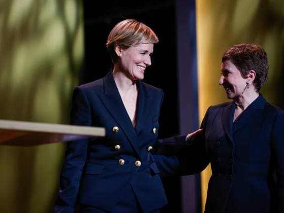 49eme ceremonie des CESAR. Salle. 49th Cesar Ceremony. Stage. 302014 2024-02-24 Paris France Ascaride, Ariane; Godreche, Judith  Copyright: xRomualdxMeigneuxx xStarfacex STAR_302014_279