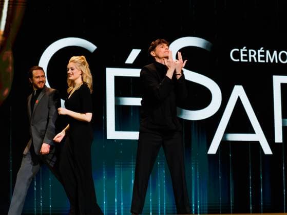 49eme ceremonie des CESAR. Salle. 49th Cesar Ceremony. Stage. 302014 2024-02-24 Paris France Quenard, Raphael; Tereszkiewicz, Nadia; Bouillon, Bastien  Copyright: xRomualdxMeigneuxx xStarfacex STAR_302014_349