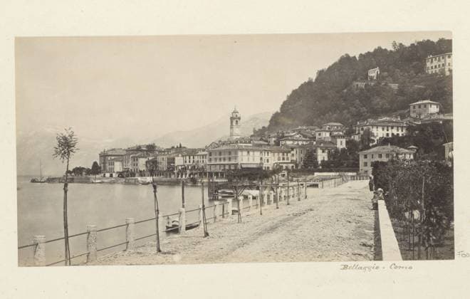 RECORD DATE NOT STATED Boulevard van Bellagio on Lake Como, Francis Frith, c. 1859 - c. 1898 photograph Part of Reisalbum with photos of Switzerland, Austria, Italy and Germany. Bellagio (Italy) paper. photographic support albumen print prospect of village, silhouette of village. avenue, boulevard, promenade, esplanade (+ city(-scape) with figures, staffage) Bellagio (Italy). Lake Copyright: xpiemagsx rknbpie11012024-21378 !ACHTUNG AUFNAHMEDATUM GESCHÄTZT!