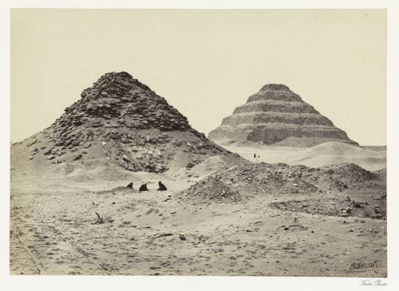 RECORD DATE NOT STATED View of the pyramids of Saqqara, Francis Frith, in or after 1856 - in or before c. 1862 photograph Saqqara paper albumen print Egyptian pyramids (Wonder of the World) Saqqara Copyright: xpiemagsx rknbpie11012024-28288 !ACHTUNG AUFNAHMEDATUM GESCHÄTZT!