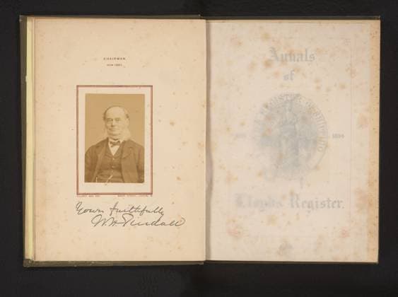 RECORD DATE NOT STATED Portrait of W.A. Tindall, chairman of Lloyd s Register from 1881, Elliott & Fry, c. 1879 - in or before 1884 photograph London paper albumen print historical persons Copyright: xpiemagsx rknbpie11012024-29836 !ACHTUNG AUFNAHMEDATUM GESCHÄTZT!