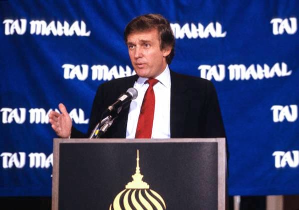 Trump Press Conference Donald J. Trump makes remarks and answers questions on his new Atlantic City Hotel, the Trump Taj Mahal, at a press conference in Washington, DC on March 1, 1989. Credit: Arnie Sachs CNP Washington District of Columbia United States of America EDITORIAL USE ONLY Copyright: xx ArniexSachsx cnpphotos060474