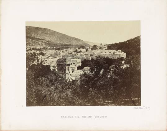 RECORD DATE NOT STATED View of Nblust in Palestine, the Biblical Sichem, Francis Frith, 1857 photograph Nablus paper. cardboard albumen print city-view in general; veduta Nablus Copyright: xpiemagsx rknbpie11012024-658 !ACHTUNG AUFNAHMEDATUM GESCHÄTZT!