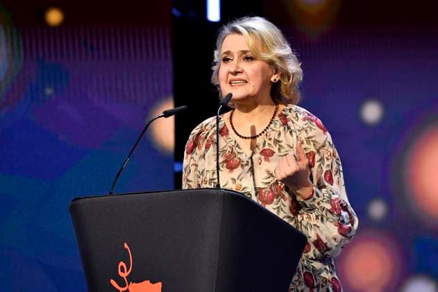 Oksana Zabuzhko bei der Closing Ceremony mit Preisverleihung auf der Berlinale 2024 74. Internationale Filmfestspiele Berlin im Berlinale Palast. Berlin, 24.02.2024