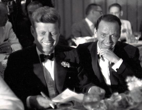 Kennedy and Sinatra United States Senator John F. Kennedy (Democrat of Massachusetts), left, and entertainer Frank Sinatra, right, at the black tie Democratic Committee Dinner at the Beverly Hilton Hotel in Los Angeles, California on Sunday, July 10, 1960. Credit: Benjamin E. Gene Forte CNP Los Angeles California United States of America EDITORIAL USE ONLY Copyright: xx BenjaminxE.x Gene xFortex cnpphotos061623