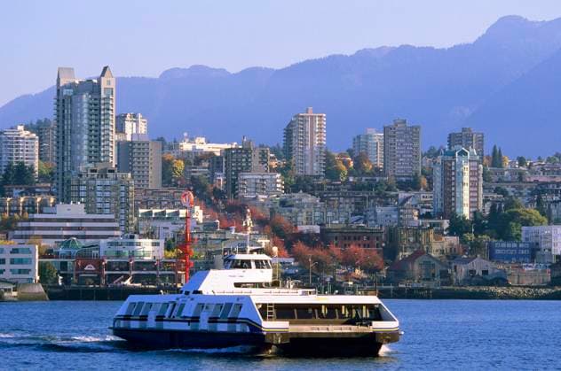 Sea Bus crossing Burrard Inlet, Vancouver.  Copyright: x AllCanadaPhotos.comx 1990-25487