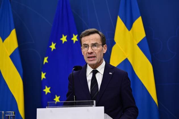 News Themen der Woche KW09 News Bilder des Tages STOCKHOLM, SVERIGE 20240212 Statsminister Ulf Kristersson (M) haller pressträff i Rosenbad efter att det ungerska parlamentet röstat ja till att Sverige blir ny Natomedlem. STOCKHOLM SVERIGE x10658x *** STOCKHOLM, SWEDEN 20240212 Prime Minister Ulf Kristersson M holds a press conference in Rosenbad after the Hungarian parliament voted in favor of Sweden becoming a new NATO member STOCKHOLM, SWEDEN x10658x  Copyright: xMagnusxLejhall TTx ULF KRISTERSSON NATOBESKED PK VTDl0PaKYWA