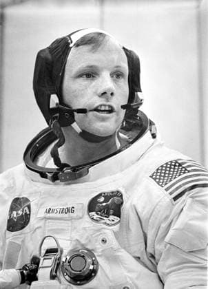 Mission commander Neil A. Armstrong conducting final check of his communications system before boarding of the Apollo 11 mission, the first manned lunar mission, Kennedy Space Center, Florida, USA, NASA, July 16, 1969 Mission commander Neil A. Armstrong conducting final check of his communications system before boarding of the Apollo 11 mission, the first manned lunar mission, Kennedy Space Center, Florida, USA, NASA, July 16, 1969. Copyright: 1010_05_ghi-circa12410