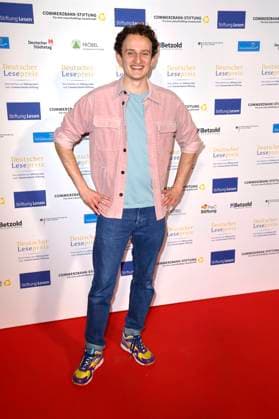 Julian Janssen bei der Verleihung des Deutschen Lesepreises 2024 im Humboldt CarrÃ . Berlin, 27.02.2024