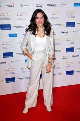 Mona Ameziane bei der Verleihung des Deutschen Lesepreises 2024 im Humboldt CarrÃ . Berlin, 27.02.2024