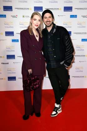 Alexa Feser und Dominik Porschen bei der Verleihung des Deutschen Lesepreises 2024 im Humboldt CarrÃ . Berlin, 27.02.2024