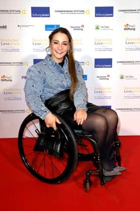 Kristina Vogel bei der Verleihung des Deutschen Lesepreises 2024 im Humboldt CarrÃ . Berlin, 27.02.2024