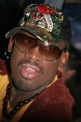 Dennis Rodman1467.JPG.West Palm Beach, FL 1-15-2008.Dennis Rodman at the opening of .Dr Feelgoods on Clematis Street,.Digital Photo by JR Davis-PHOTOlink. West Palm Beach FL USA EDITORIAL USE ONLY Copyright: xx x phlphotos165257