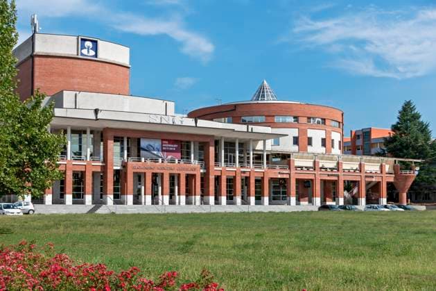 Slovenian National Theatre, Slovensko Narodno Gledalisce SNG. Nova Gorica Slovenia, Europe, European Union, EU. Slovenian National Theatre, Slovensko Narodno Gledalisce SNG. Nova Gorica Slovenia, Europe, European Union, EU. Copyright: Â¬ xGlenxSterling 4052_14_gd0820u2309ie7