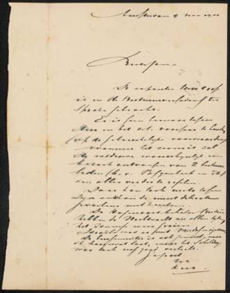 RECORD DATE NOT STATED Letter to Jan Veth, Cornelis Gerardus t Hooft, 1901 letter Amsterdam paper. ink writing (processes) pen Copyright: xpiemagsx rknbpie221223-42931 !ACHTUNG AUFNAHMEDATUM GESCHÄTZT!
