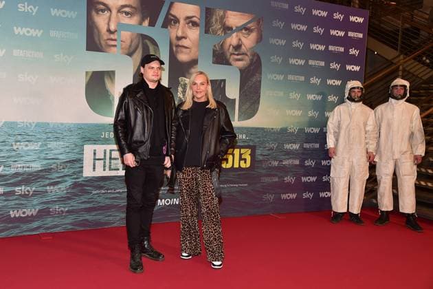 Entertainment Themen der Woche KW09 Helgoland 513, High-End-Dramaserie 72. Auflage. VBKI Ball 2024 Wilson Gonzales Ochsenknecht, Natascha Ochsenknecht Ankuft zur dystopische High-End-Dramaserie, Helgoland 513, das Sky Original der UFA Fiction Produktion die Weltpremiere in der Kulturbrauerei in Berlin, am 28.02.2024 *** Helgoland 513, high-end drama series 72 edition VBKI Ball 2024 Wilson Gonzales Ochsenknecht, Natascha Ochsenknecht Announcement of the dystopian high-end drama series, Helgoland 513, the Sky Original of the UFA Fiction production the world premiere in the Kulturbrauerei in Berlin, on 28 02 2024 Photopress Mueller