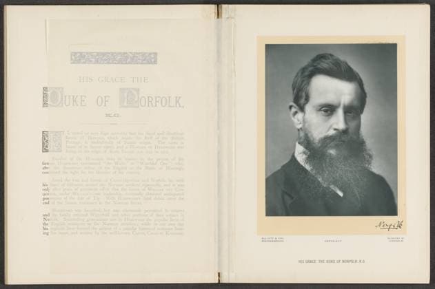 RECORD DATE NOT STATED His grace the duke of Norfolk, K.G., Elliott & Fry, c. 1893 - c. 1903 photograph London paper carbon print historical persons (portraits and scenes from the life) (+ (full) bust portrait) Copyright: xpiemagsx rknbpie24122023-15067 !ACHTUNG AUFNAHMEDATUM GESCHÄTZT!