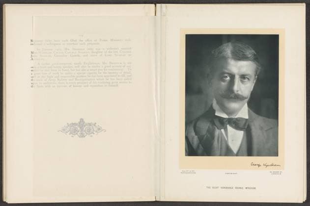 RECORD DATE NOT STATED The right honorable George Wyndham, Elliott & Fry, c. 1893 - c. 1903 photograph London paper carbon print historical persons (portraits and scenes from the life) (+ (full) bust portrait) Copyright: xpiemagsx rknbpie24122023-15088 !ACHTUNG AUFNAHMEDATUM GESCHÄTZT!