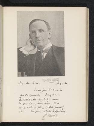 RECORD DATE NOT STATED Portret van John Morley, Elliott & Fry, c. 1881 - in or before 1891 photomechanical print paper portrait of a writer Copyright: xpiemagsx rknbpie24122023-16335 !ACHTUNG AUFNAHMEDATUM GESCHÄTZT!