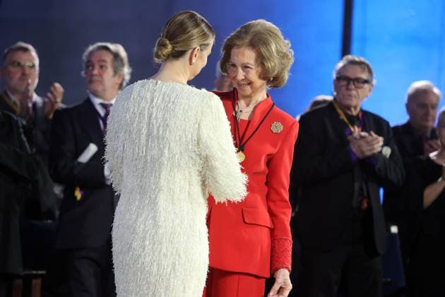 Entertainment Themen der Woche KW09 Entertainment Bilder des Tages Queen Sofia Presented With The Gold Medal Of The Autonomous Community - Palma Queen Sofia during the presentation of the Gold Medal of the Autonomous Community, at the Lonja, on February 29, 2024, in Palma de Mallorca, Mallorca, Balearic Islands, Spain. La Lonja de Palma hosts today, on the occasion of the commemoration of the Balearic Day, the presentation of the Gold Medal of the Autonomous Community to Queen Sofia, as well as the Ramon Llull Awards, prizes awarded by the Government of the Balearic Islands, annually, to individuals or entities of the islands that have excelled in some field. Photo by Isaac Buj Europa Press ABACAPRESS.COM Palma de Mallorca Spain  Copyright: xEuropaxPress ABACAx