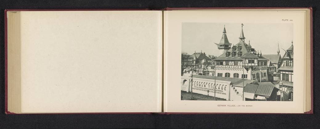 RECORD DATE NOT STATED View of a recreated German village The World s Columbian Exposition in Chicago in 1893, Charles Dudley Arnold, 1893 photomechanical print Chicago paper collotype world fair, world exhibition Chicago Copyright: xpiemagsx rknbpie24122023-26896 !ACHTUNG AUFNAHMEDATUM GESCHÄTZT!