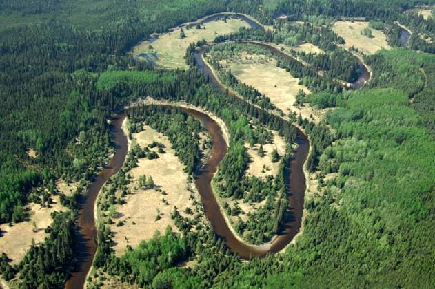 aerial, Goose River, Alberta Saskatoon  Copyright: x xAllxCanadaxPhotosx 1990-15452122