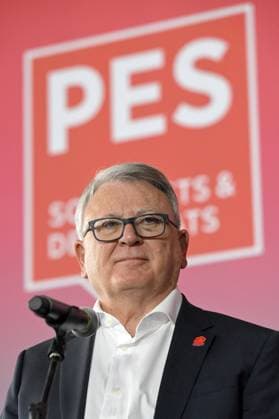 Congress of the Party of European Socialists (PES) - The Europe we want Rome - Nicolas Schmit during the Congress of the European Socialist Party (PES) Editorial Usage Only Rome Italy  Copyright: xIPA ABACAx