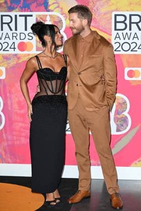 Celebrities arrive at the BRIT Awards 2024 at The O2 Arena in London Featuring: Vick Hope, Calvin Harris Where: London, United Kingdom When: 02 Mar 2024 Credit: Cover Images EDITORIAL USE ONLY. NOT FOR USE BY NEWSPAPERS BASED IN THE UK. Copyright: xx 53528645