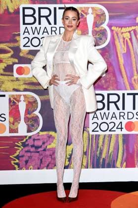 Olivia Attwood bei der Verleihung der 44. BRIT Awards 2023 in der O2 Arena. London, 02.03.2024