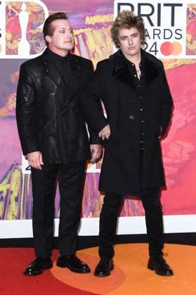 Tre Cool, Billie Joe Armstrong von Green Day bei der Verleihung der 44. BRIT Awards 2023 in der O2 Arena. London, 02.03.2024