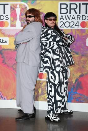 March 2, 2024, London, United Kingdom: Robin Schulz and Oliver Tree attend the BRIT Awards 2024 at The O2 Arena in London. London United Kingdom - ZUMAs197 20240302_aaa_s197_732 Copyright: xFredxDuvalx
