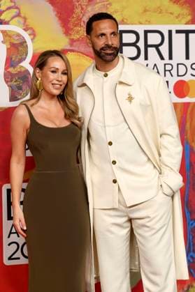 Rio Ferdinand mit Ehefrau Kate Ferdinand bei der Verleihung der 44. BRIT Awards 2023 in der O2 Arena. London, 02.03.2024