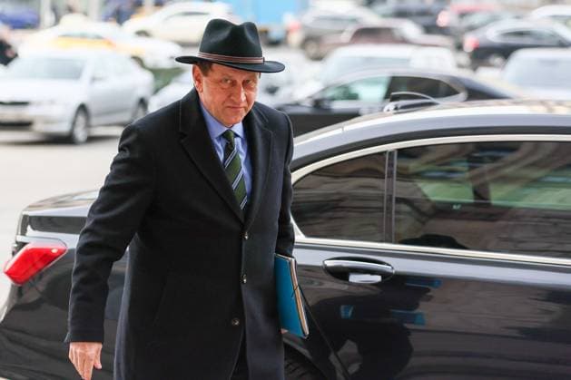 RUSSIA, MOSCOW - MARCH 4, 2024: Germany s Ambassador to Russia, Alexander Graf Lambsdorff arrives at the offices of the Russian Ministry of Foreign Affairs. The German diplomat was summoned in connection with a published conversation between German officers who were discussing plans to attack the Crimean Bridge. Sergei Bobylev TASS  67898250