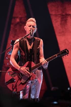 Depeche Mode live in Copenhagen, Denmark Copenhagen, Denmark. 10th, February 2024. The English band Depeche Mode performs a live concert at the Royal Arena in Copenhagen. Here musician Martin Gore is seen live on stage. Copenhagen Denmark  Copyright: xGonzalesxPhoto ThomasxRungstromx