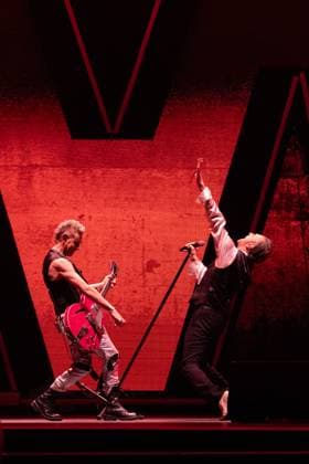 Depeche Mode live in Copenhagen, Denmark Copenhagen, Denmark. 10th, February 2024. The English band Depeche Mode performs a live concert at the Royal Arena in Copenhagen. Here singer and songwriter Dave Gahan is seen live on stage with musician Martin Gore. Copenhagen Denmark  Copyright: xGonzalesxPhoto ThomasxRungstromx