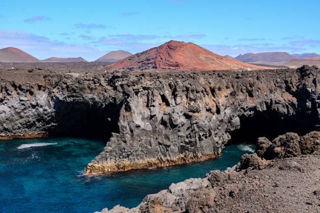 Landscape in Tropical Lanzarote Volcanic Canary Islands Spain Spanish View Landscape in Lanzarote Tropical Volcanic Canary Islands Spain Copyright: xZoonar.com albertoxgiacomazzix 11601502