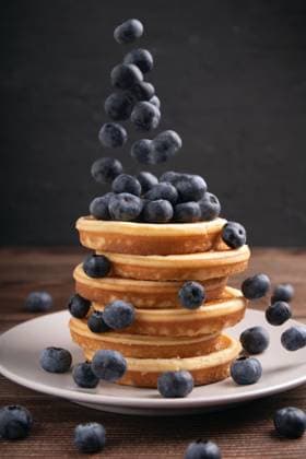 pancake, blueberry, levitation, plate, berry, brunch, food Vilnius, Vilnius County, Lithuania R_KNVU240229-1359727-01