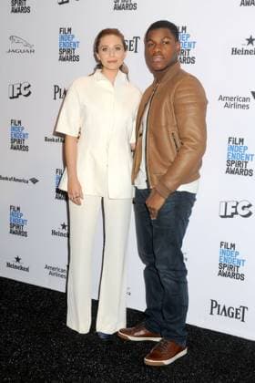 2016 Film Independent Spirit Awards Nomination Announcement 24 November 2015 - Hollywood, California - Elizabeth Olsen, John Boyega. 2016 Film Independent Spirit Awards Nomination Announcement held at The W Hotel. Photo Credit: Byron Purvis AdMedia Hollywood CA USA EDITORIAL USE ONLY  Copyright: xx ByronxPurvis AdMediax admphotostwo212412