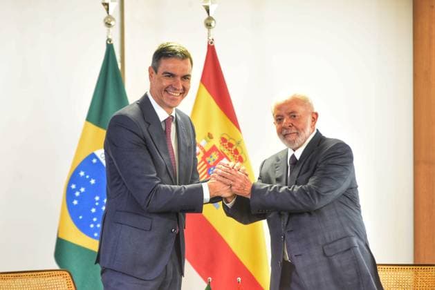 News Themen der Woche KW10 News Bilder des Tages RECORD DATE NOT STATED Visit of the President of the Government of Spain to the Planalto Palace Brasilia (DF), 03 06 2024 - VISIT PRESIDENT SPAIN DF - The President of the Republic of Brazil Luis Inacio Lula da Silva receives the President of the Government of Spain, Pedro Sanches on an official visit at the Palacio do Planalto, this Wednesday -Friday March 6, 2024. (Foto: LEONARDO ALVES DO PRADO Thenews2 imago images) Visit of the President of the Government of Spain to the Planalto Palace  Copyright: xLEONARDOxALVESxDOxPRADOx