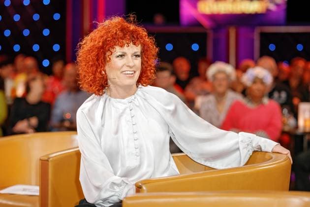 MDR - Riverboat. Sängerin Lucy Diakovska anläßlich der Aufzeichnung der MDR - Talkshow Riverboat am 08.03.2024 in der Mediacity Leipzig. 20240308SFL0020 *** MDR Riverboat singer Lucy Diakovska on the occasion of the recording of the MDR talk show Riverboat on 08 03 2024 at Mediacity Leipzig 20240308SFL0020