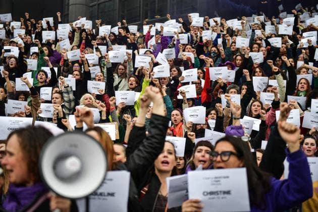 International Women s Day - Paris Protesters participate in a demonstration on the International Women s Day in Paris on March 8, 2024. Photo by Firas Abdullah ABACAPRESS.COM Paris Ile-de-France France  Copyright: xAbdullahxFiras ABACAx