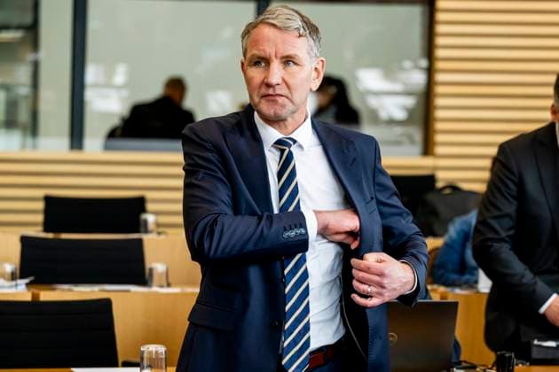 129. PLENARSITZUNG IM THÜRINGER LANDTAG 13 03 2024 - Erfurt: Björn Höcke (AfD) in der 129. Plenarsitzung des Thüringer Landtags am 13. März 2024. _________________ *** 129 PLENARY SESSION IN THE THURINGIAN STATE PARLIAMENT 13 03 2024 Erfurt Björn Höcke AfD in the 129 plenary session of the Thuringian State Parliament on March 13, 2024