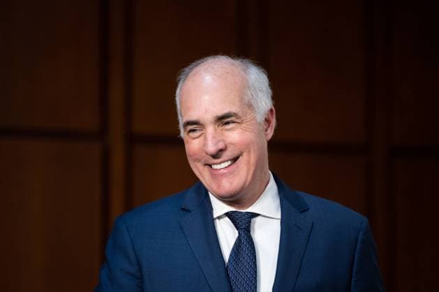 Sen. Bob Casey WASHINGTON - MARCH 11: Sen. Bob Casey, Jr., D-Pa., arrives for the Senate Select Committee on Intelligence hearing on worldwide threats in the Hart Senate Office Building on Monday, March 11, 2024. (Bill Clark CQ Roll Call) Washington DC United States EDITORIAL USE ONLY Copyright: x x2024xBillxClarkx BillxClarkx rollcallpix157656