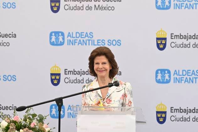 Swedish Royals Visit Mexico - Day 2 March 13, 2024, Mexico City, Mexico: Swedish Queen Silvia speaks during the visit of the Swedish royal couple to the SOS Children?s Villages on the second day of the Swedish State visit to Mexico. on March 13, 2024 in Mexico City, Mexico. (Photo by Carlos Tischler Eyepix Group ABACAPRESS.COM) Mexico City Mexico  Copyright: xTischlerxCarlos Eyepix ABACAx