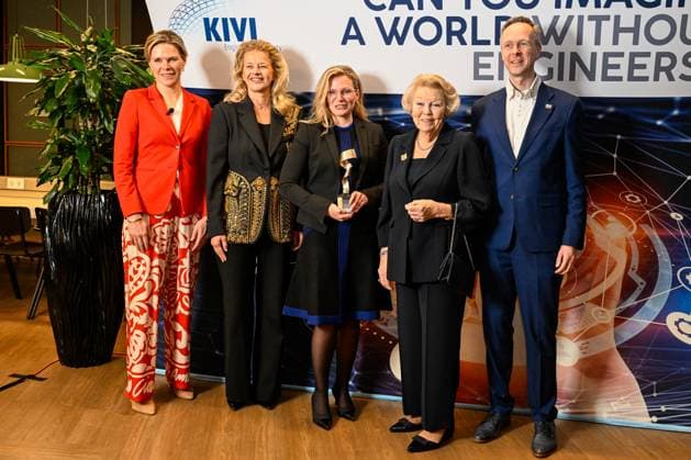 13-03-2024 The Hague Princess Beatrix attend the presentation of the 10th Prince Friso Engineering Prize in the auditorium of The Hague University of Applied Sciences in The Hague. (c) PPE rpe emst  Copyright: xPPEx