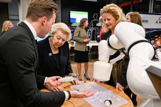 13-03-2024 The Hague Princess Beatrix attend the presentation of the 10th Prince Friso Engineering Prize in the auditorium of The Hague University of Applied Sciences in The Hague. (c) PPE rpe emst  Copyright: xPPEx