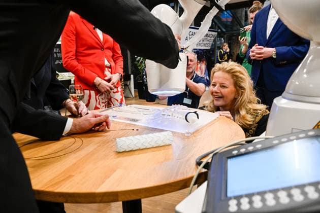 13-03-2024 The Hague Princess Mabel attend the presentation of the 10th Prince Friso Engineering Prize in the auditorium of The Hague University of Applied Sciences in The Hague. (c) PPE rpe emst  Copyright: xPPEx