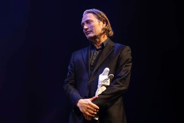 Actor Mads Mikkelsen wins a Bodil for best male lead role in the movie The Promised Land(Bastarden). Bodil Award 2024 at the People s Theatre in Copenhagen on Saturday, March 16, 2024.. (Photo: Claus Bech Ritzau Scanpix) , Copenhagen Denmark